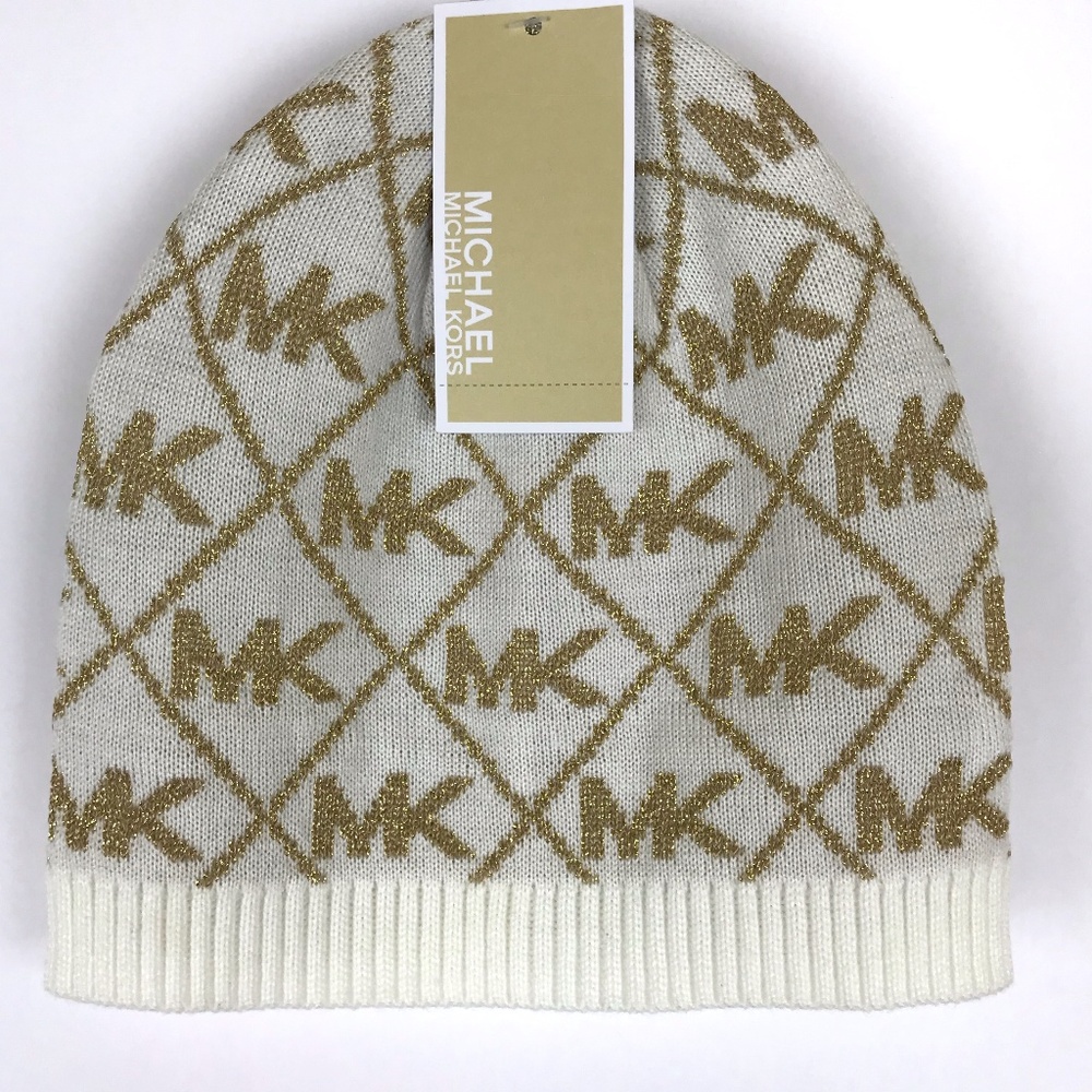 Michael Kors | Fall 2018 Gold Logo Beanie Hat